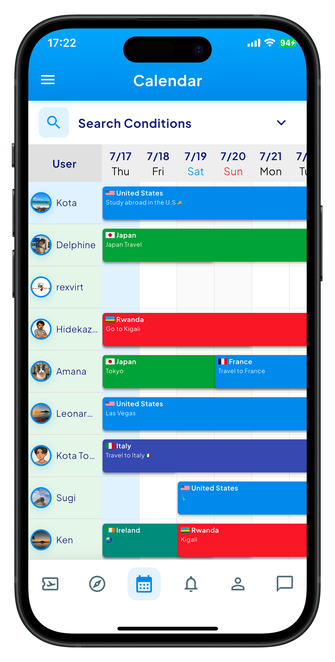 Calendar Feature